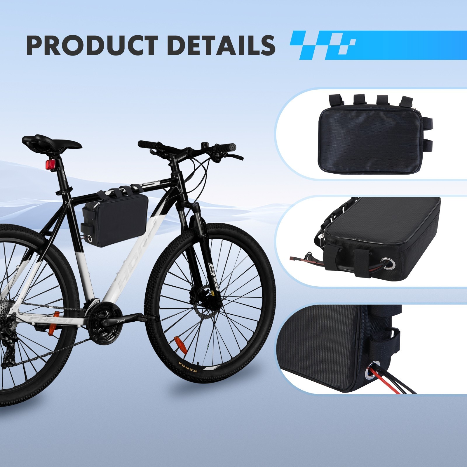 Battery Bag Cover Down tube Frame Case Storage for Ebike Electric Bicycle Bike