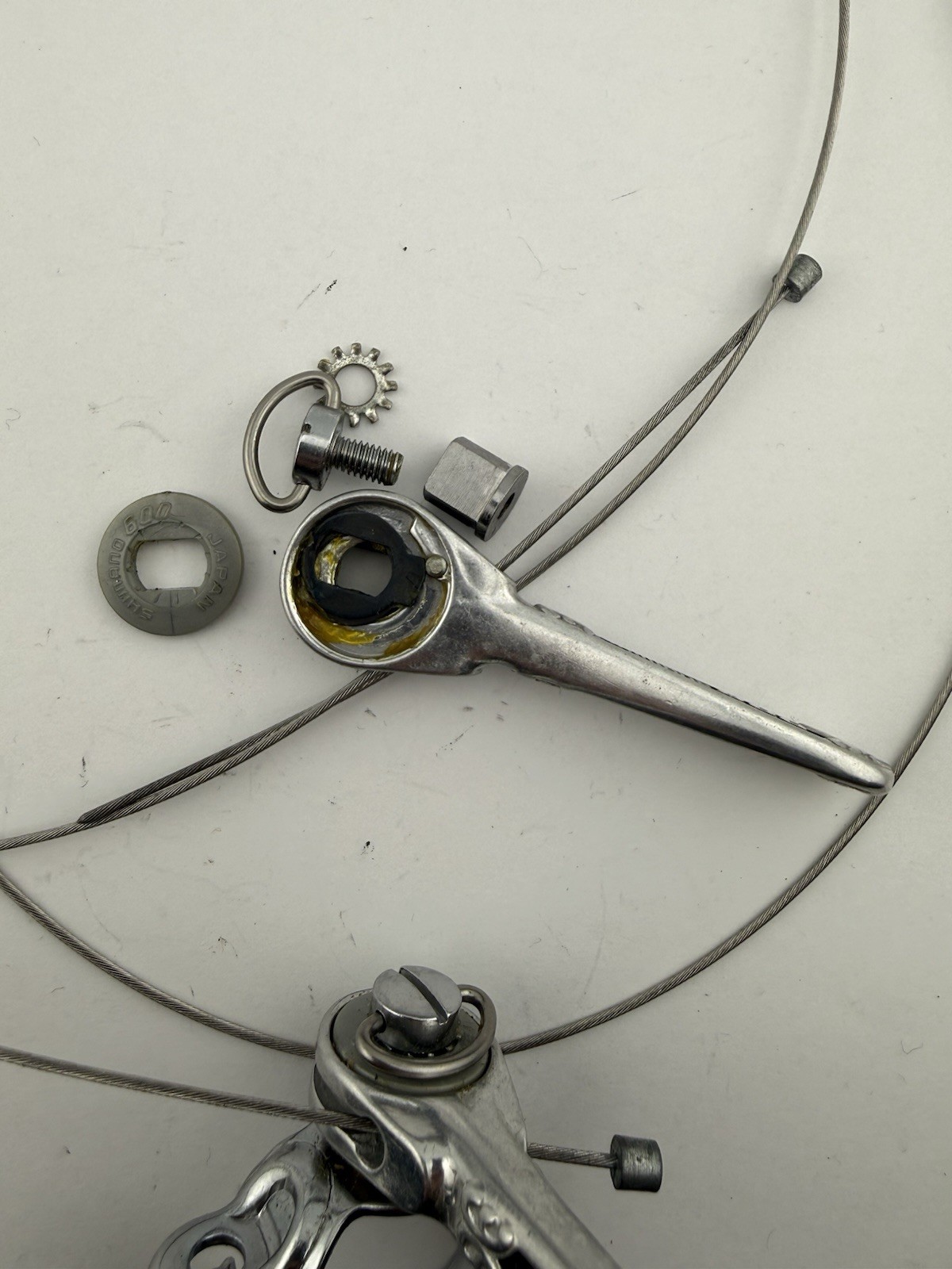 Vintage Shimano 600 Arabesque Downtube Shifters Clamp-On Pair Japan