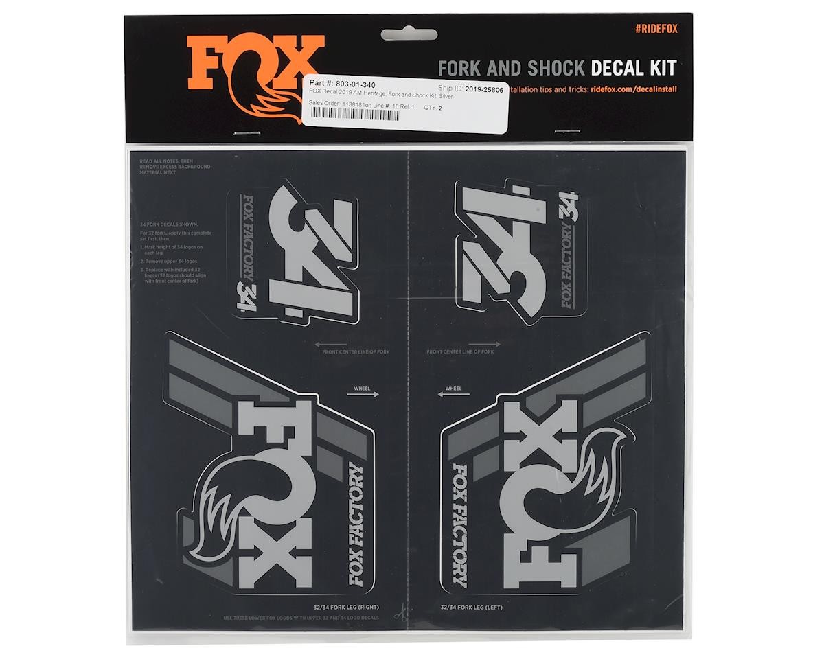 Fox Suspension Heritage Decal Kit for Forks & Shocks (Silver) [803-01-340]