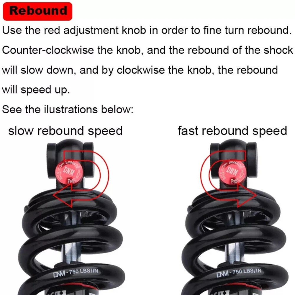 DNM DV22AR Mountain Bike Bicycle Coil Spring Rear Shock 125MM 1500 lbs.