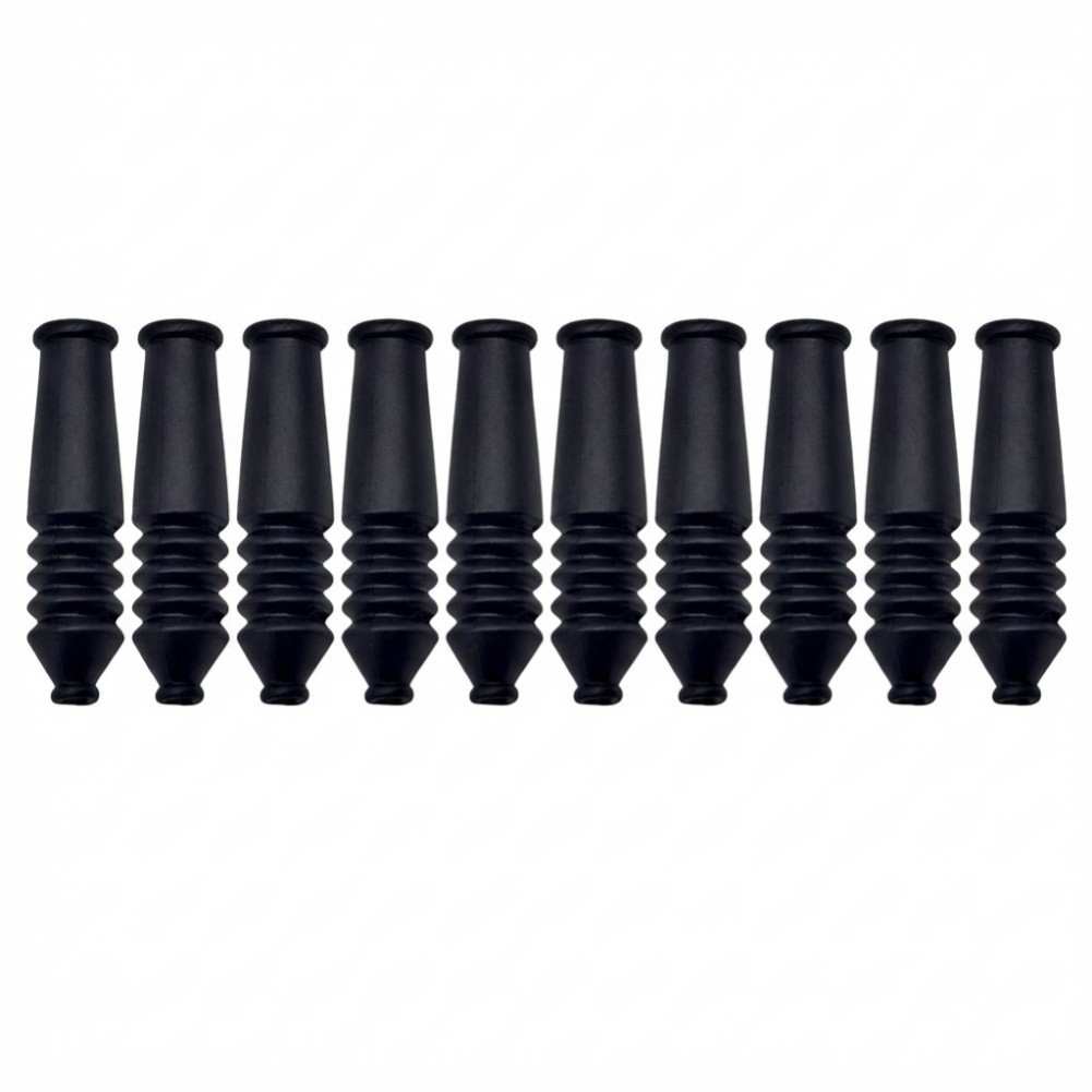 Bicycle Brake Cable Rubber Sleeves 10 pcs Black 3.4 x 1 cm for V-Brake