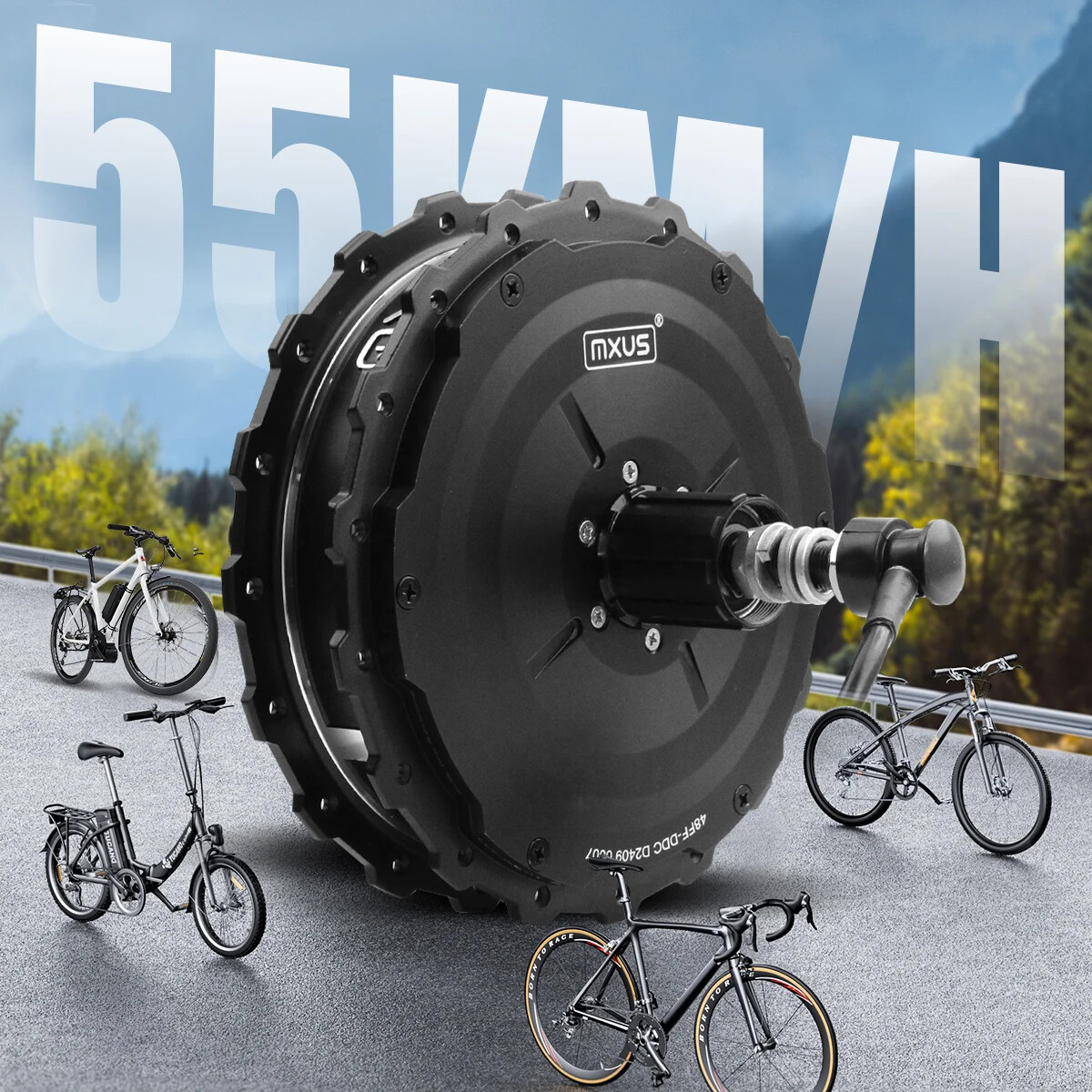 48V 750W Mountain E-bicycle High Speed Rear Brushless Gear Hub Motor Wheel Drive