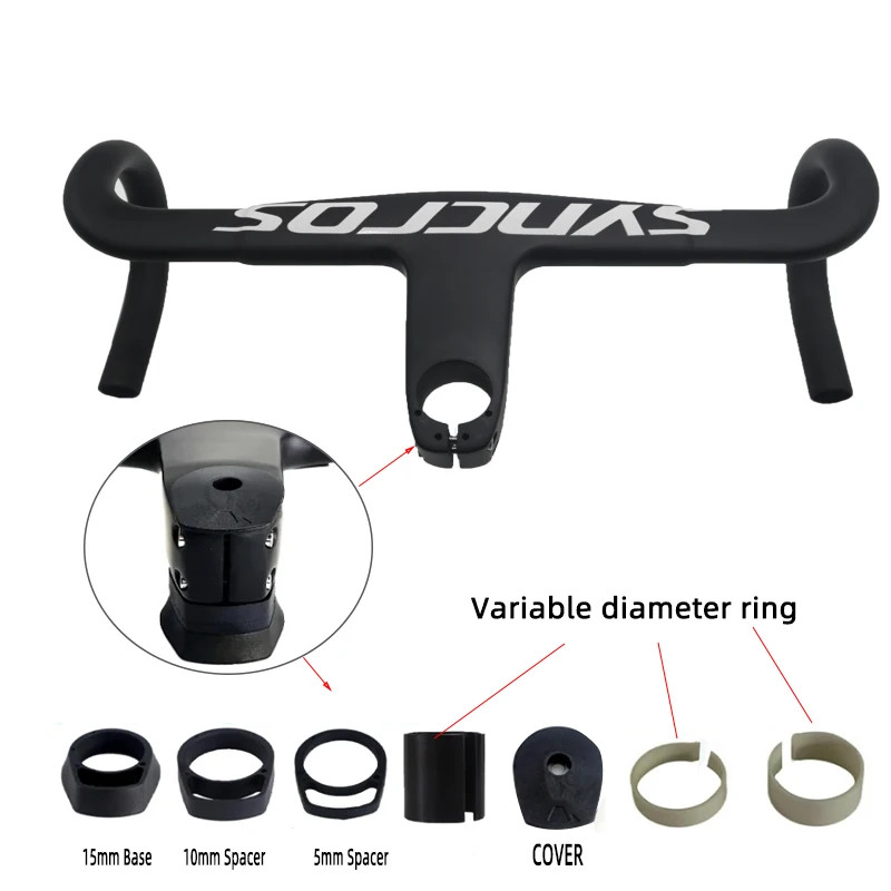 Syncros Road Bike Carbon Drop Bar Stem Carbon Bicycle Frame 28.6/31.8mm 90-120mm