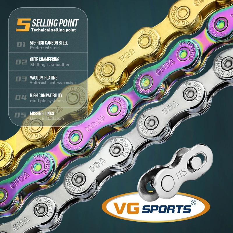 8-11 Speed Bike Chain MTB Road Bicycle Chain 8S 9S 10S 11S Parts 1Pc