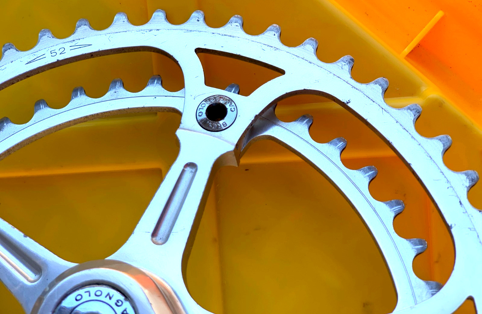 Vintage 80s CAMPAGNOLO SUPER RECORD STRADA Double Crankset 170mm 52/42 Road Bike