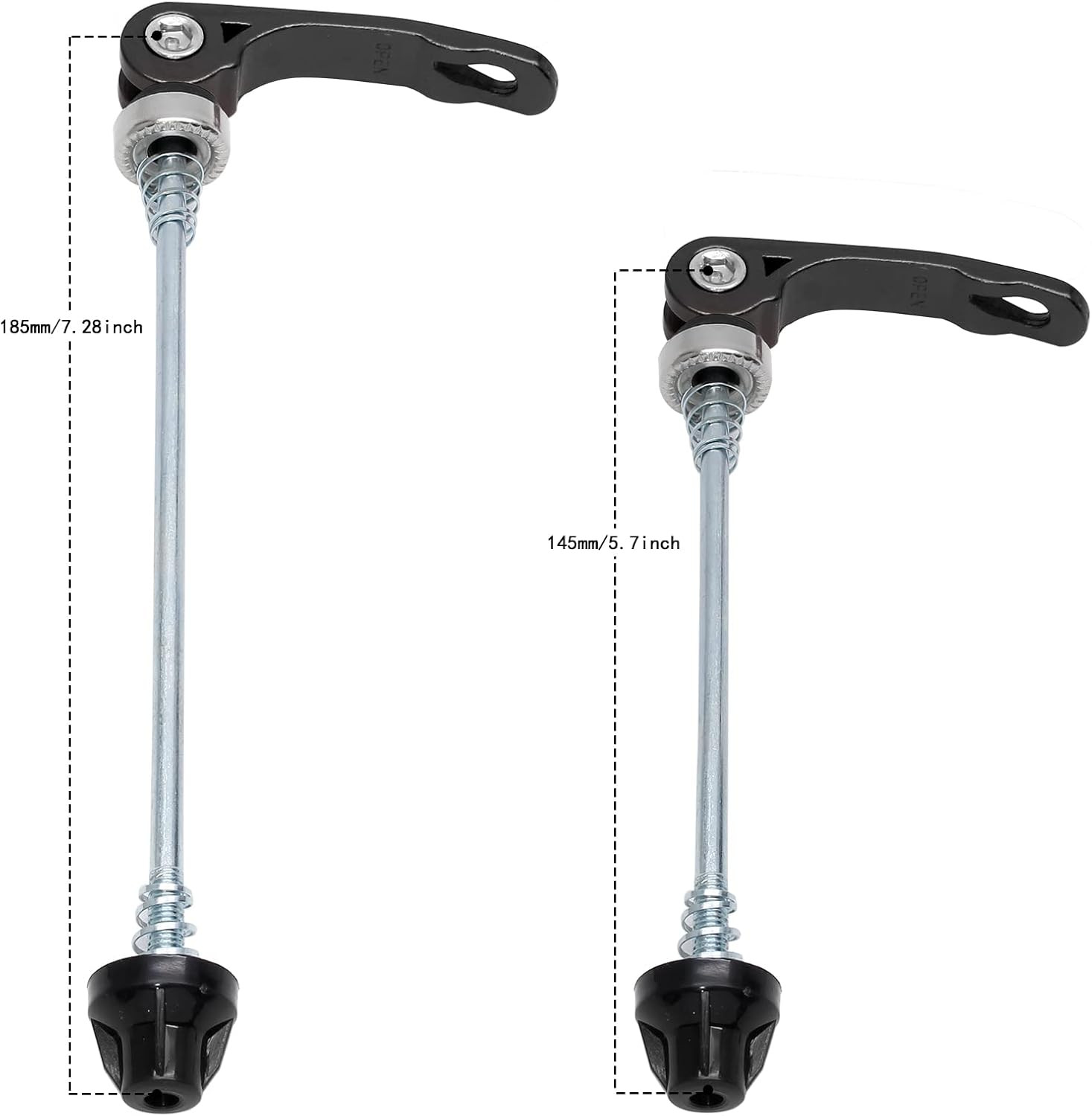 1Pair Quick Release Bicycle Hubs Bike Wheel Hub Front and Rear Skewers Clip Kit