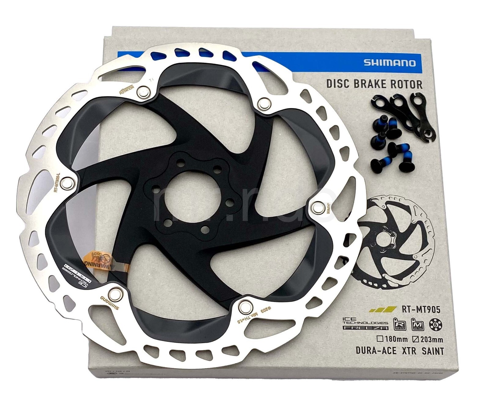 NEW Shimano RT-MT905 6-Bolt Type Disc Brake Rotor 203mm, ICE TECH FREEZA
