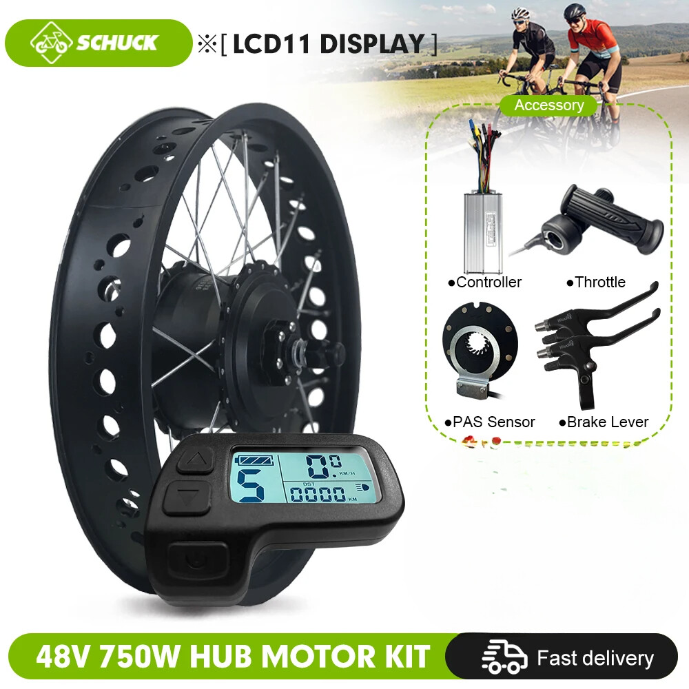 Snow E-bike 48V 750W 20 24 26inch Fat Tire Brushless Gear Rear Rotate Hub Motor