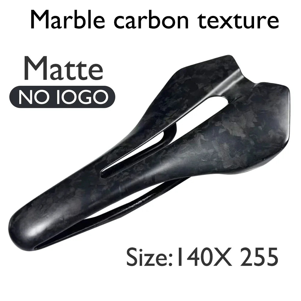 Carbon Fiber Leather Road Bicycle Saddle Hollow-Out Design Bike Seat Cushion