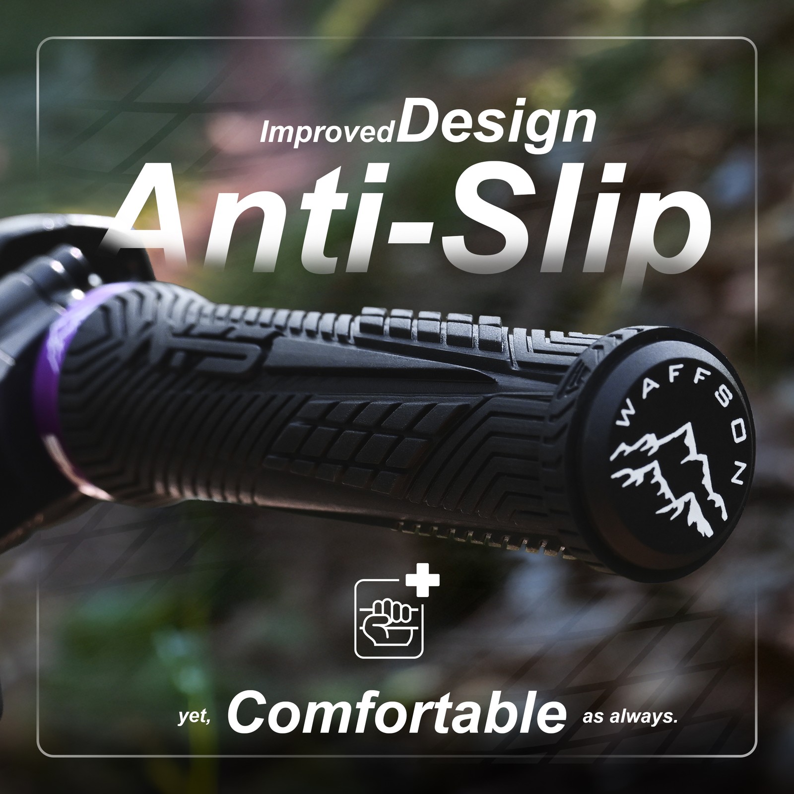 WFS Volatus MTB Grip – Lock-on , Anti-Slip , Single Clamp Bike Handle, Brown
