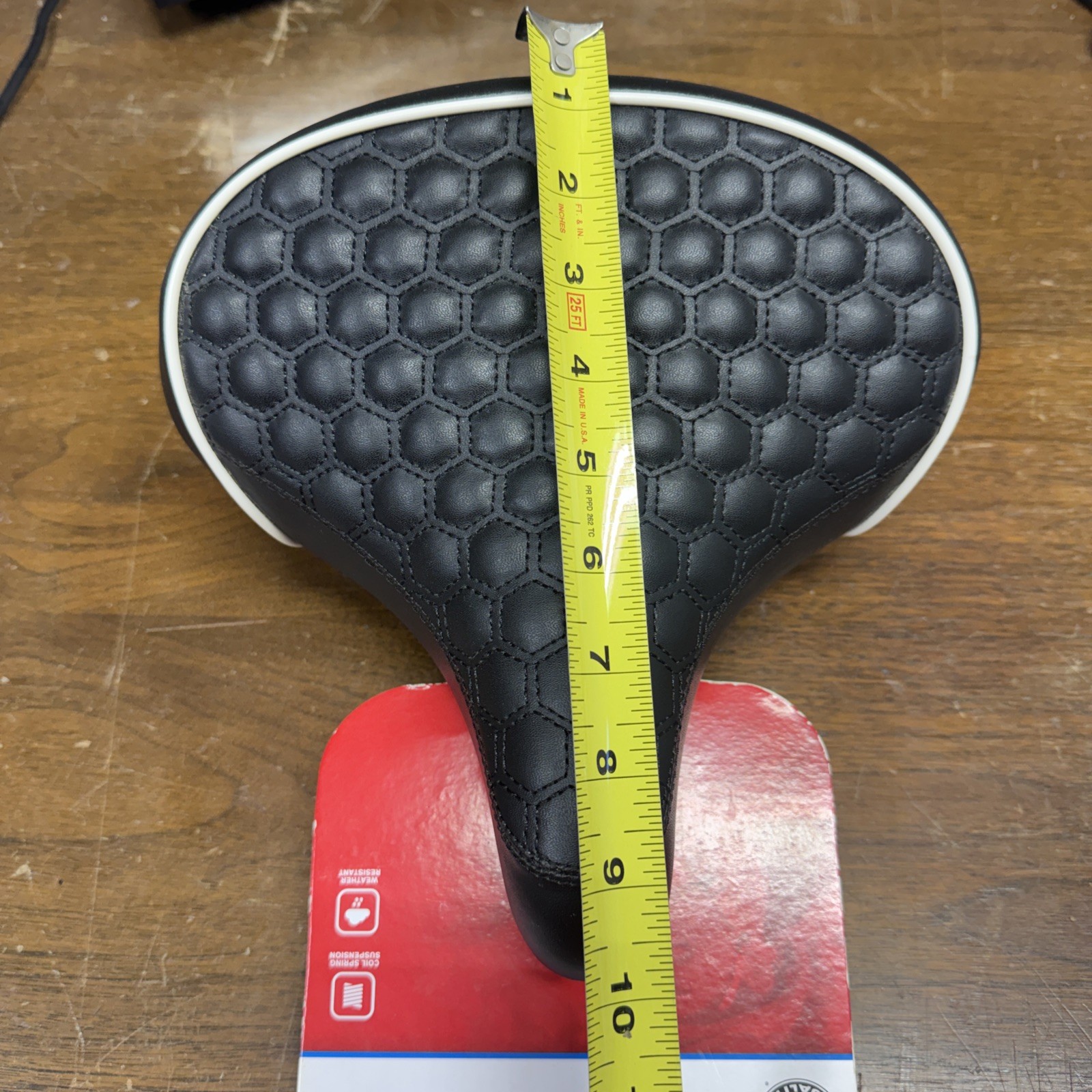 Schwinn Cruiser Bike Saddle Seat Foam Black/White Universal Fit SW76107-2