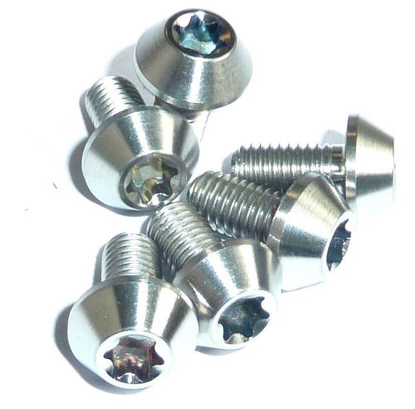 Titanium Rotor Disc Bolts M5x10 T25 Torx Gold 6 12 packs Ti mountain bike bmx