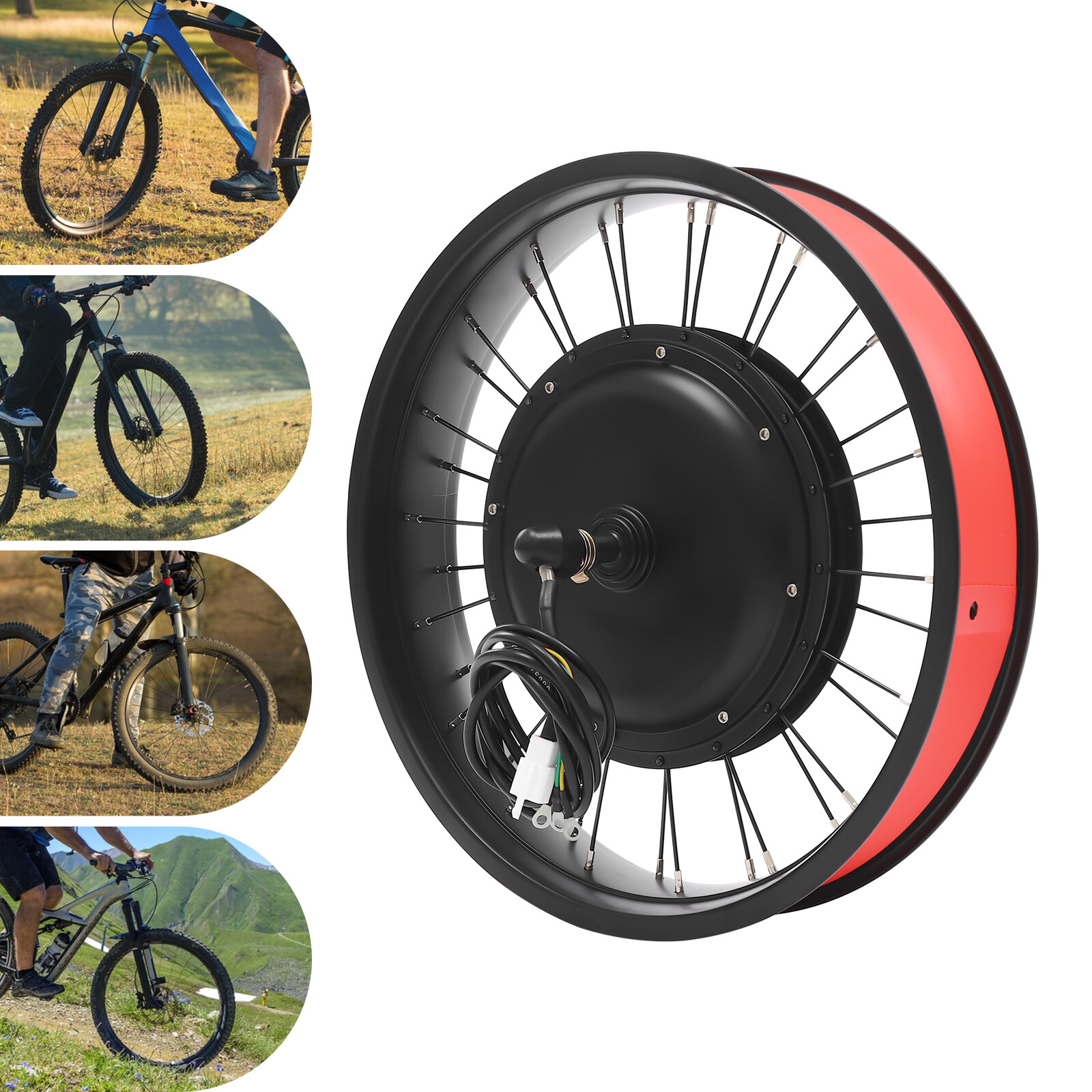 48V 1kW 20″ Electric Bicycle Conversion Kit Fat Tire E-Bike Wheel Hub Motor Kit