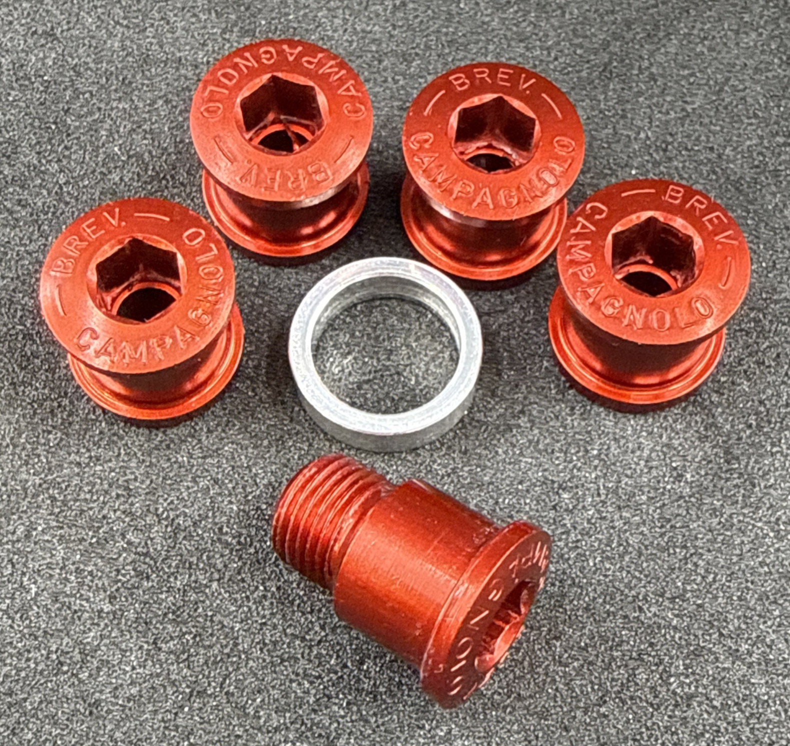 Campagnolo Brev. RED Chain Ring Bolts Campy Double Hidden Bolt Road Bike Vintage