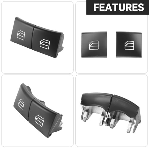 Front Left and Right Side Window Switch Button Covers Window Control Switch