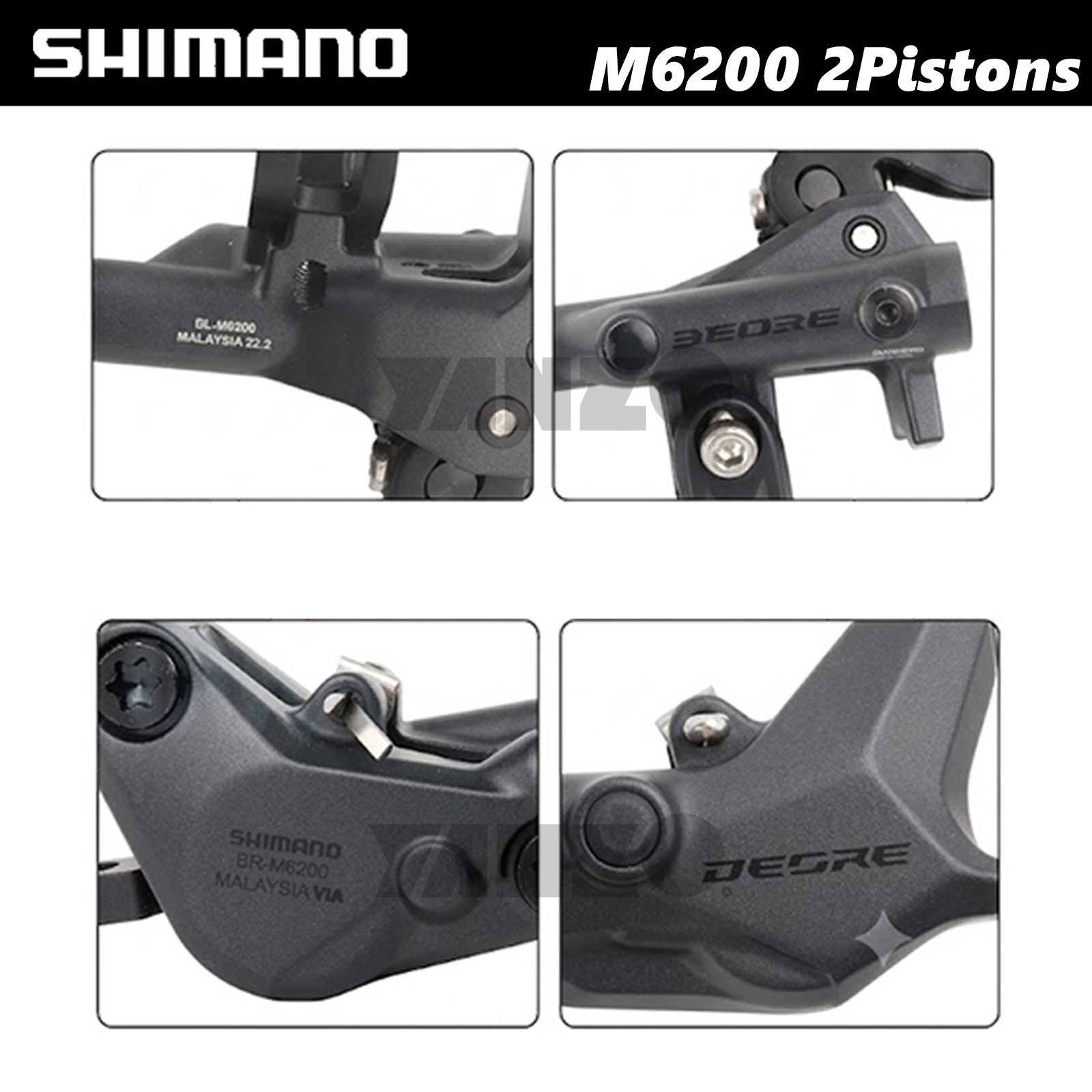Shimano Deore SL-M6200,BR-M6200 2Piston Hydraulic Disc Brake Set Front&Rear Bulk