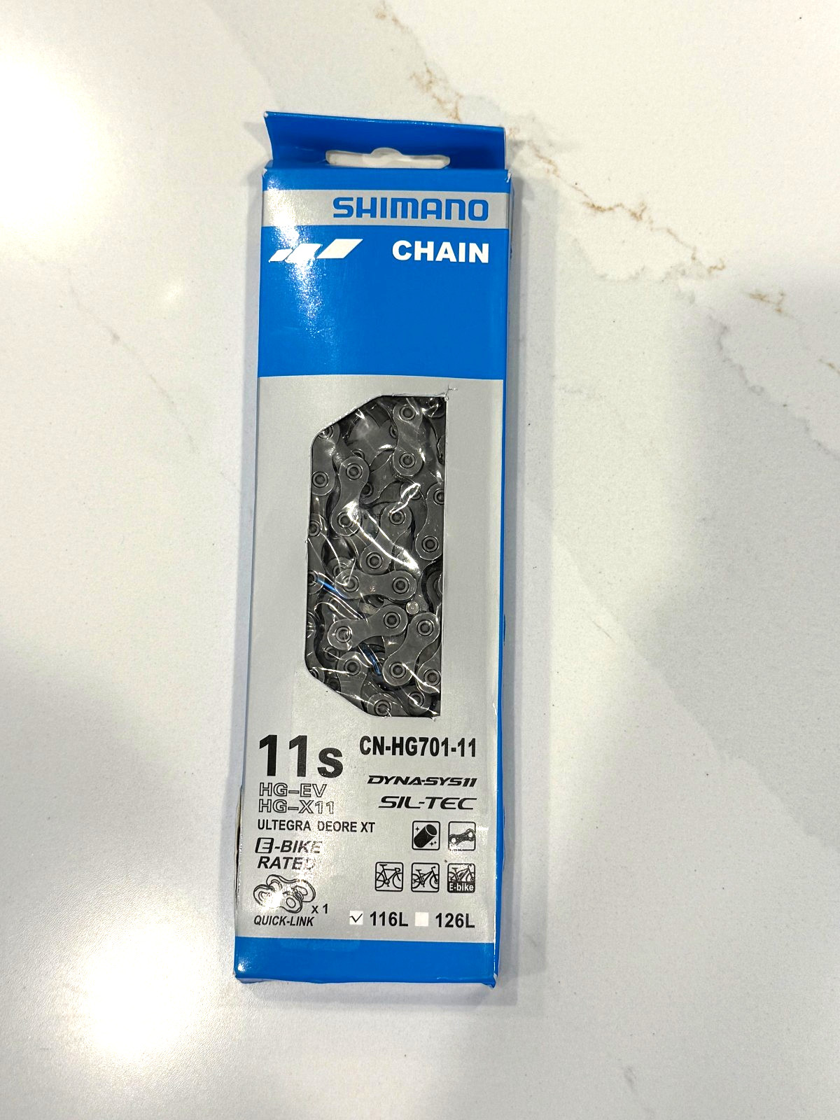 Shimano CN-HG701 11 Speed Chain Ultegra Deore XT MTB Road E-Bike 116L Quick link