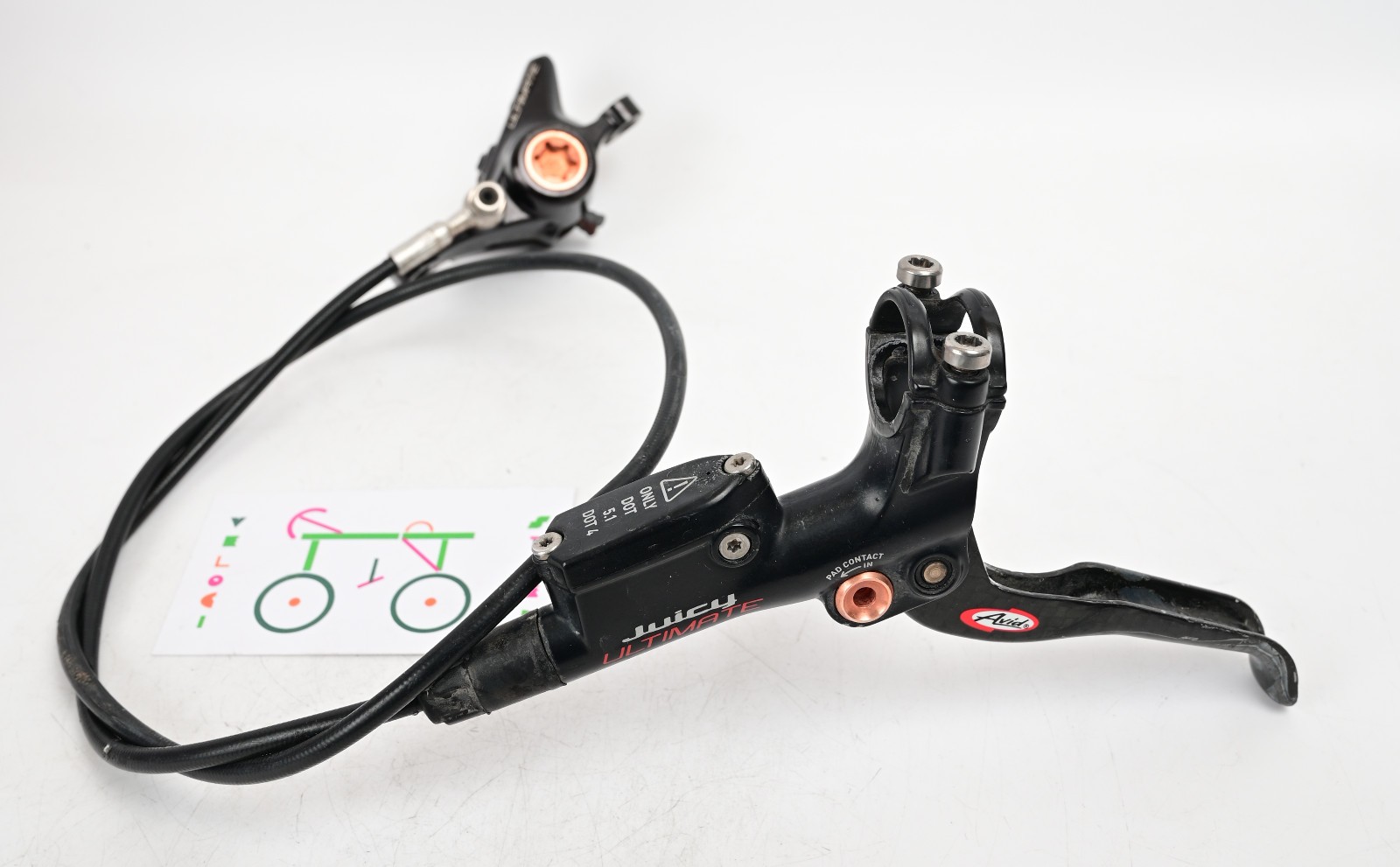 Avid Right Rear Elixir 1 Hydraulic Disc Brake Lever, Juicy Ultimate Caliper