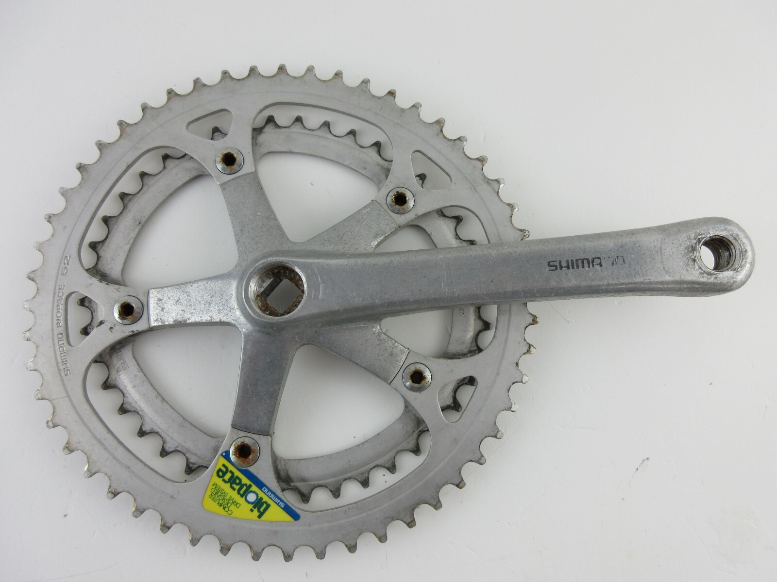Vintage Shimano Biopace Crankset FC-B126 170mm 52/42t Double Road Bike