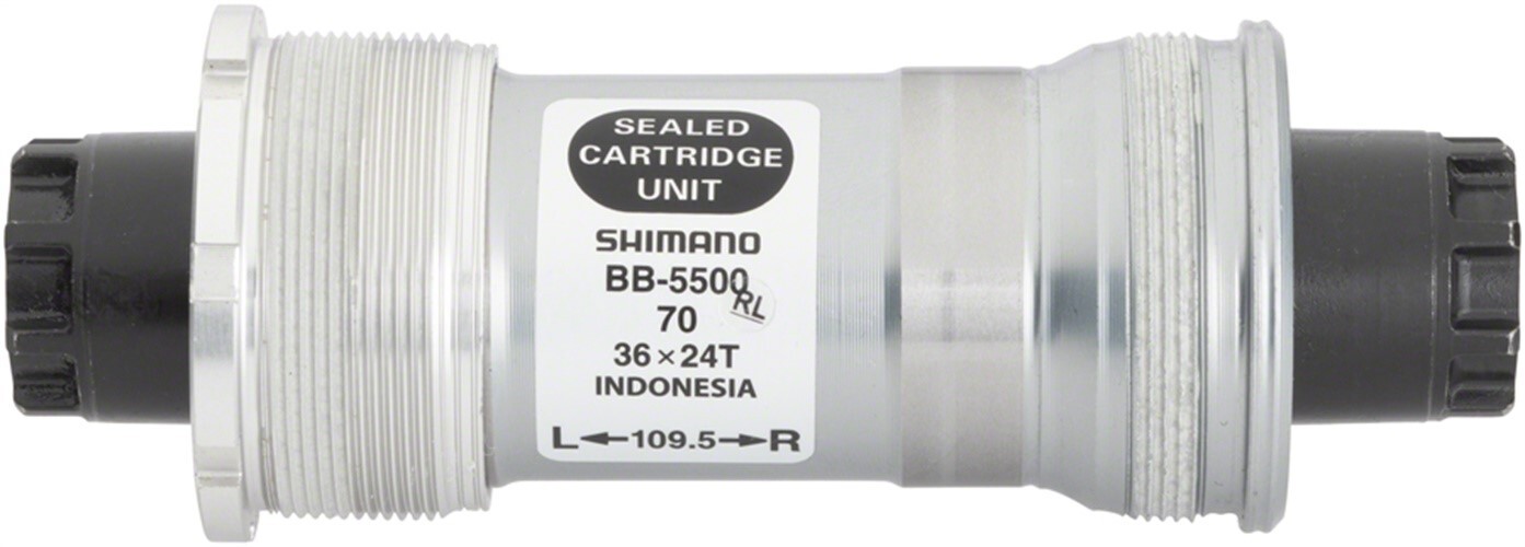 Shimano 105 BB-5500 Bottom Bracket – Italian, 70 x 109.5mm, Octalink V1 Spindle