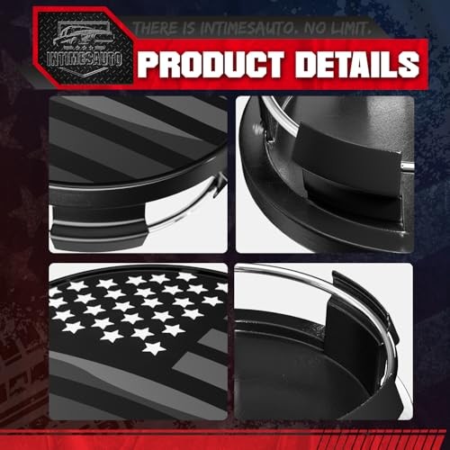 63MM 2.5 Inch Wheel 63.0MM O.D. / 55.5MM I.D. Gloss Black with American Flag