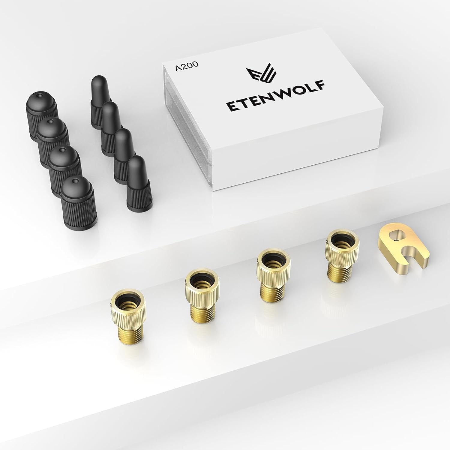 ETENWOLF Brass Presta Valve Adapter 4 Pack, Convert to Schrader Valve…