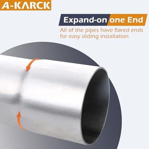 Straight Exhaust Pipe OD, Stainless Steel 30″ Long Mandrel 2.5″ 30 INCH