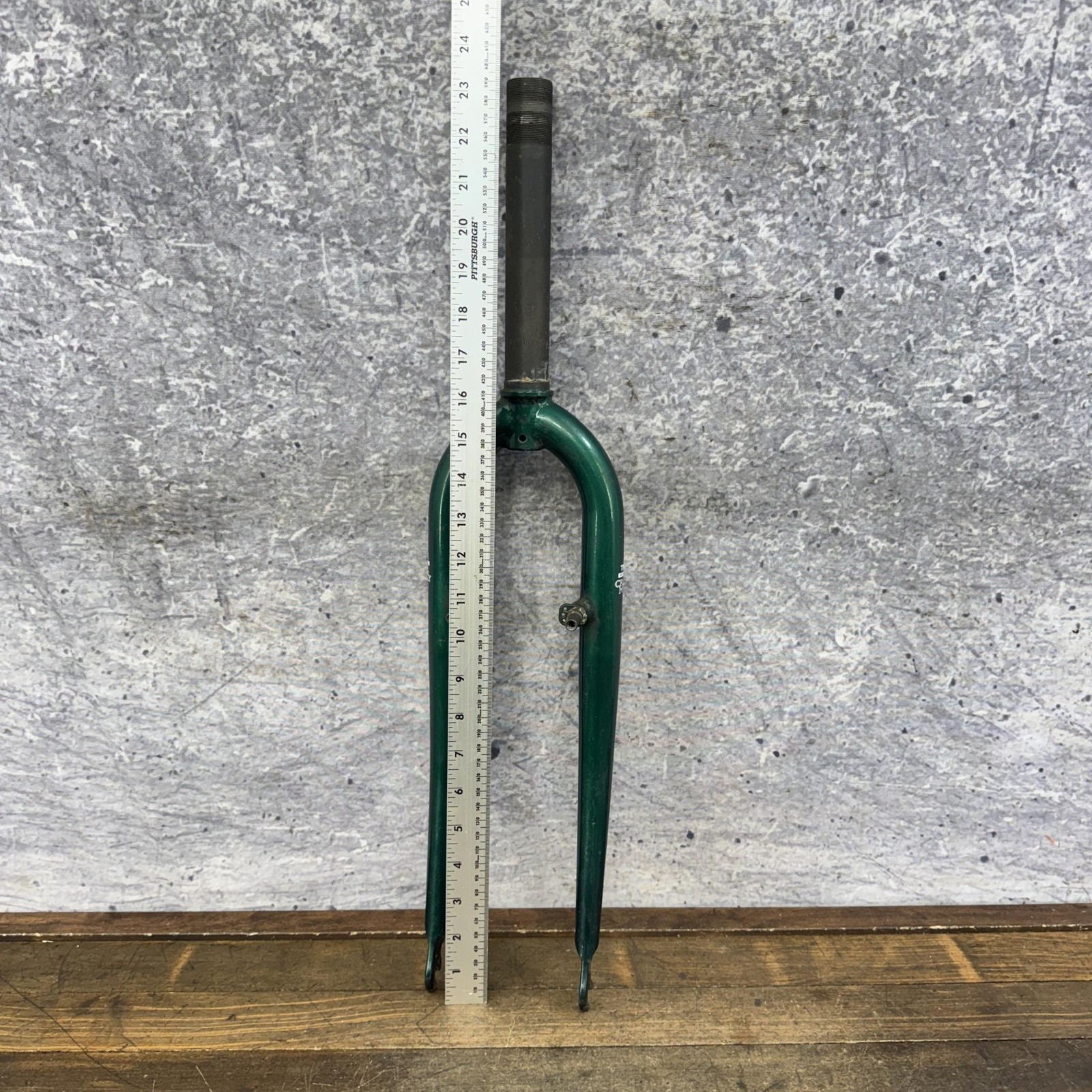 Vintage Trek 26in Fork 1 1/8 Threaded 90s MTB Canti Green Rigid Steel CRMO