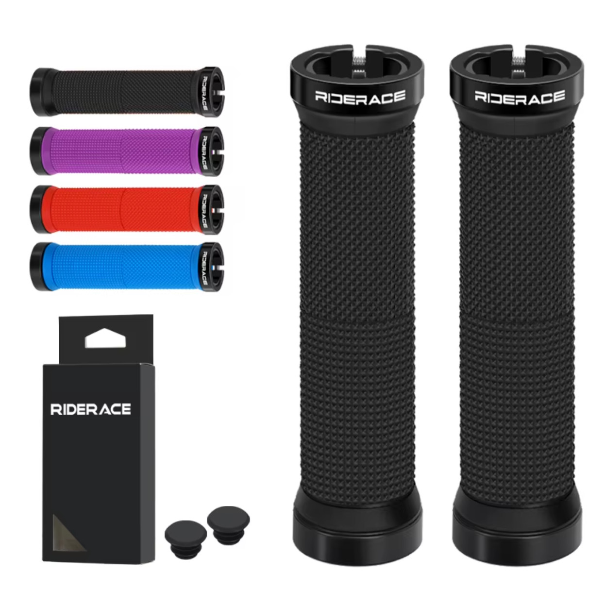 RIDERACE Bicycle Handlebar Grips Lock on MTB Mountain Bike Handle Bar Cover