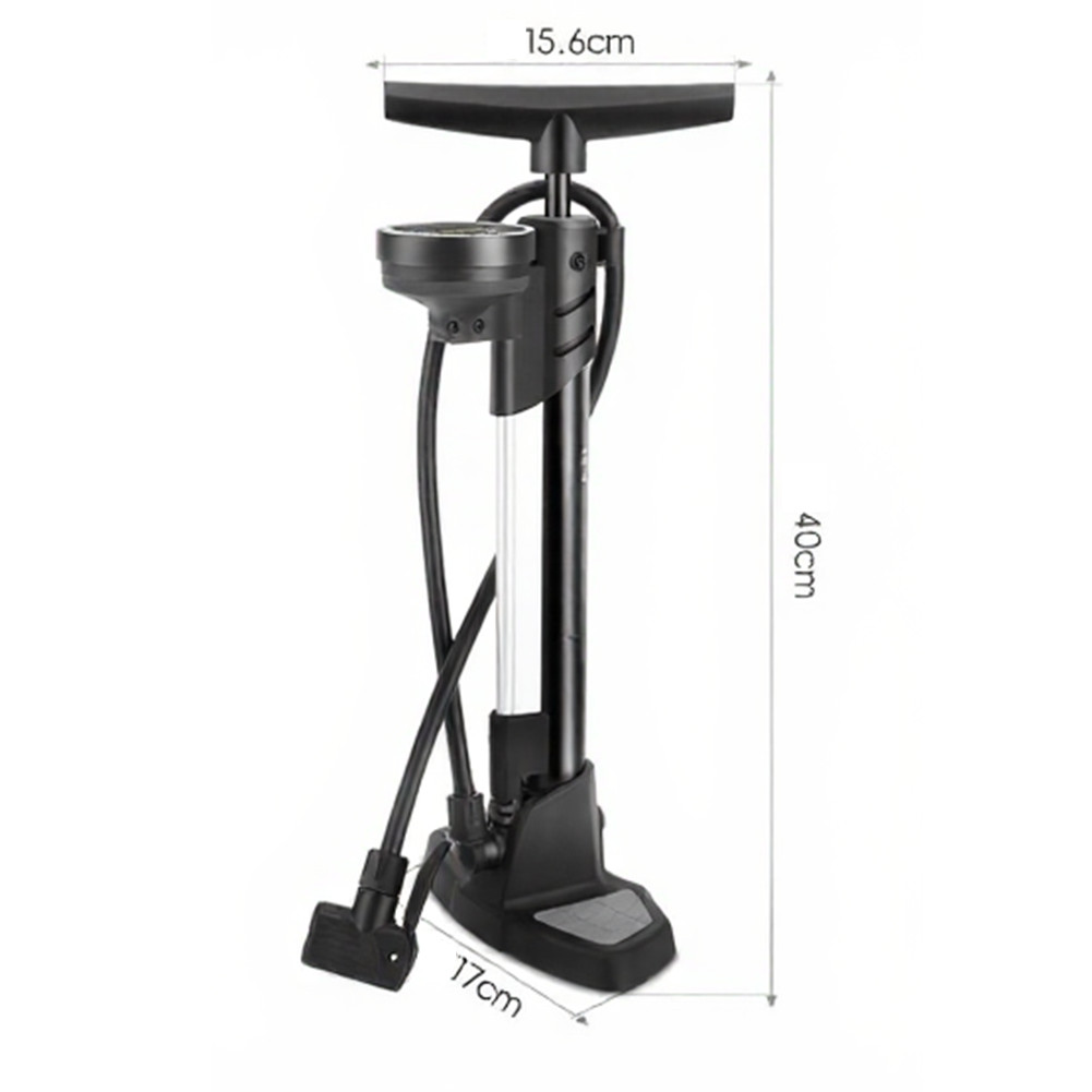 Vertical Mount Bicycle Pump with Extended 180 Degree Rotating Hose 160 PSI
