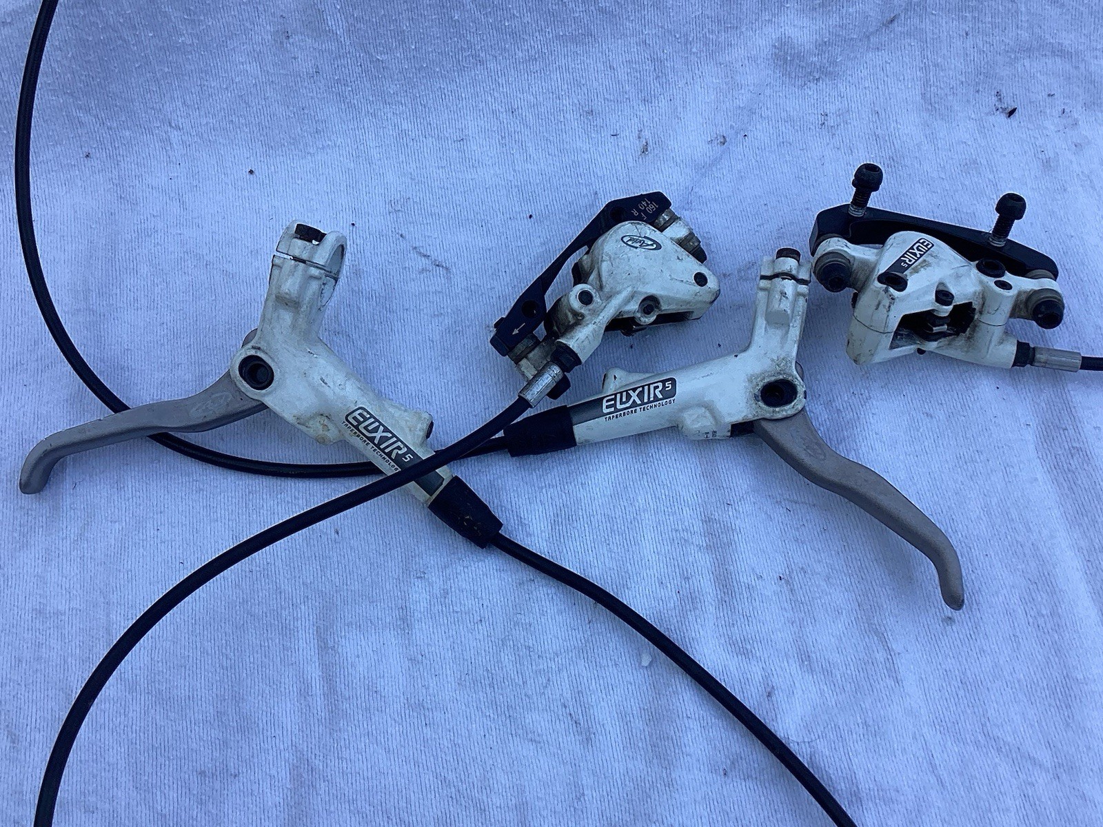 Avid Elixir 5 Hydraulic DISC BRAKE Set Front/Rear, hoses & calipers Rotors