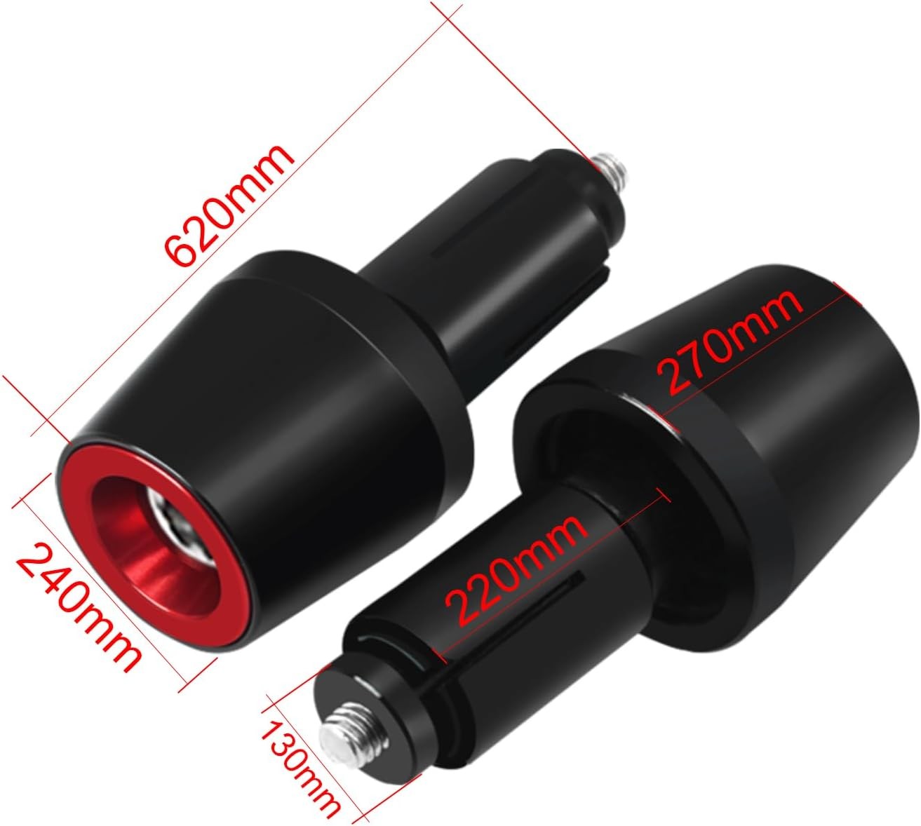 Motorcycle Bar Ends Plug, 7/8″ 22mm CNC Aluminum Alloy Universal Moto Red