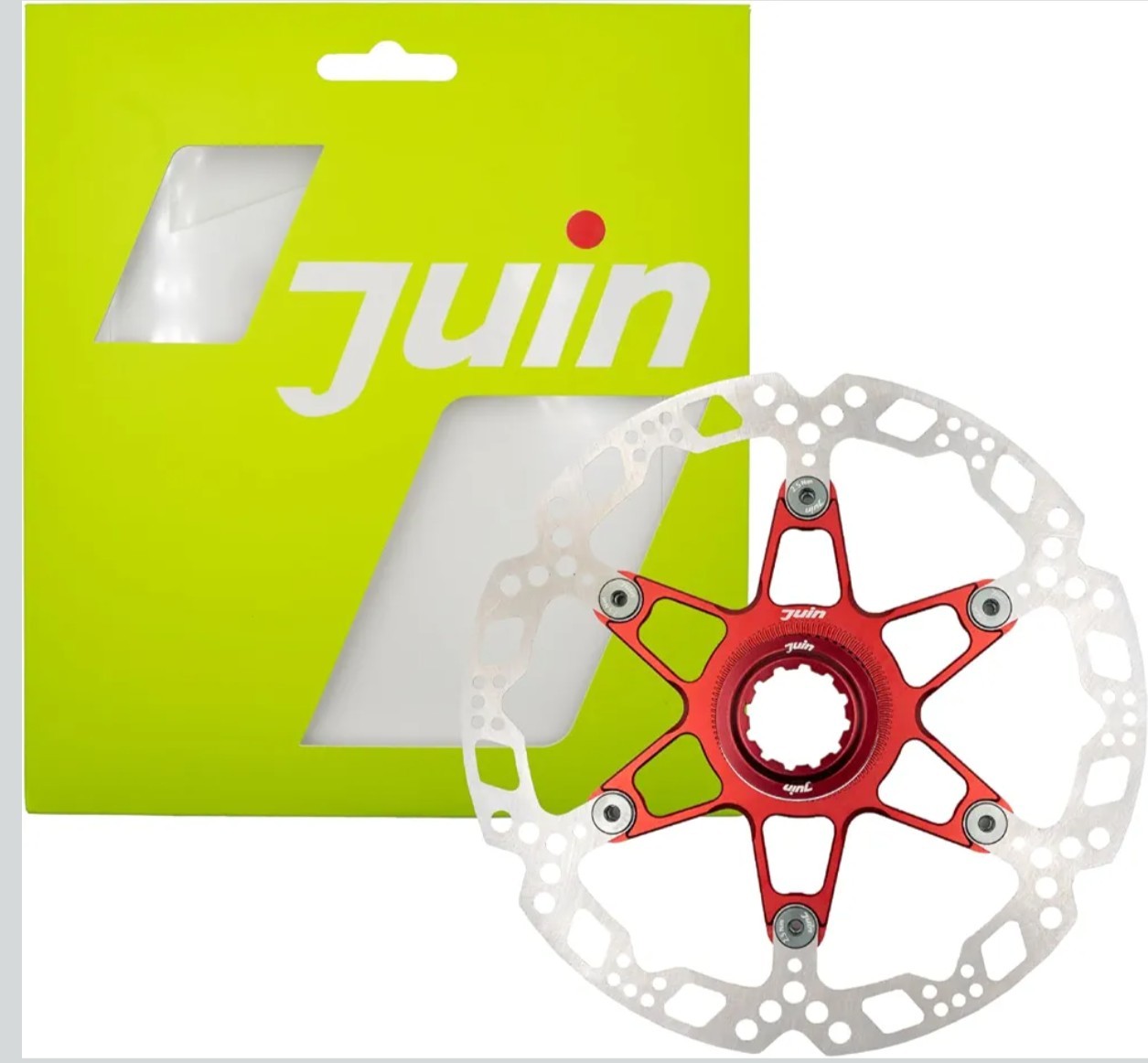 Juin RT01 Centerlock 160mm Disc Brake Rotor Red Lightweight Bicycle Rotor MTB