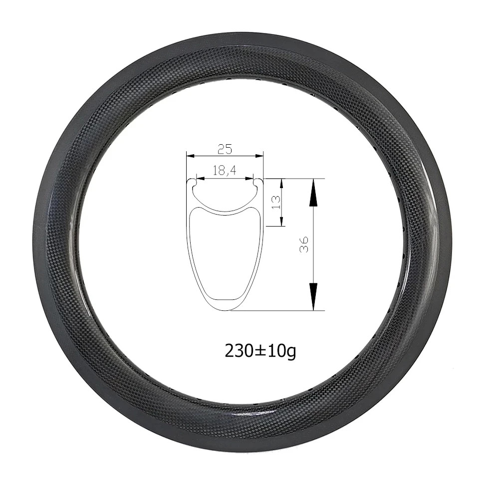 12inch 36x25mm Kid’s BMX BiCarbon Rim Cycle UD 3K 12K Matte Glossy Ring