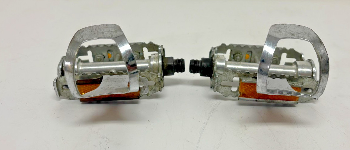 Vintage Maillard Silver Aluminum/Steel Platform Pedals Christophe Mini Cages