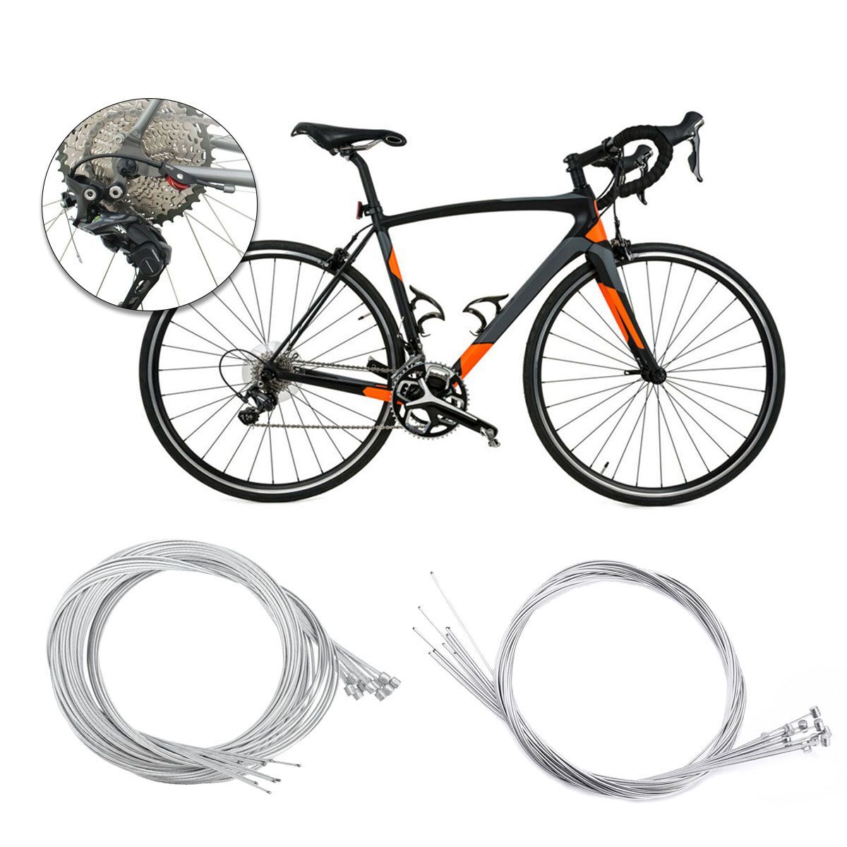 10/20pcs Bicycle Shift/Brake Derailleur Gear Stainless Steel Inner Cable Wire US