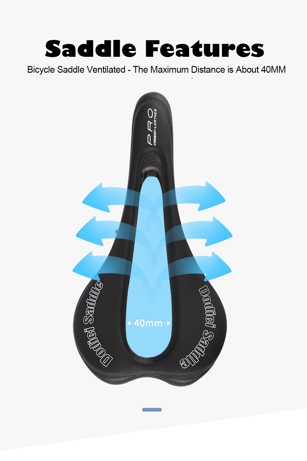 Bicycle Saddle Carbon EVA Leather Hollow Mountain Road Bike Seat 125g 270*143mm
