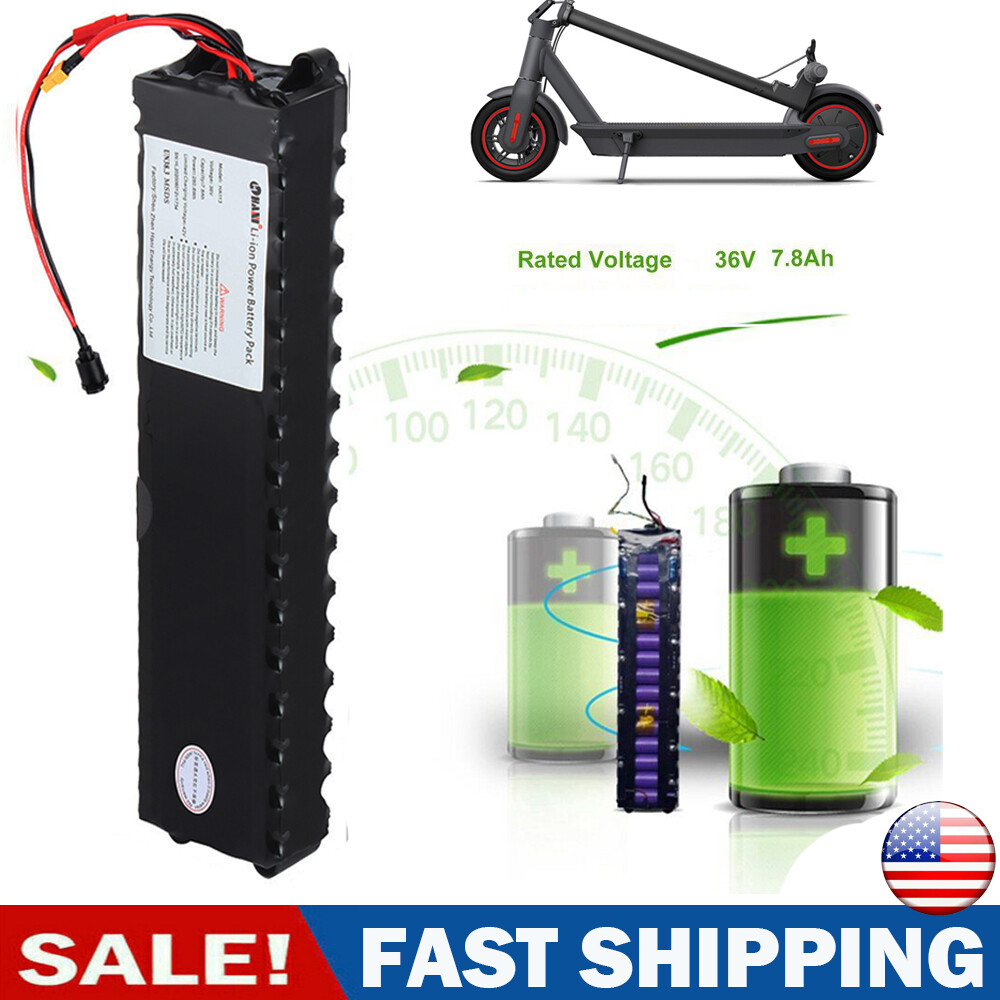 Electric Scooter 36V 7.8Ah eBike Li-ion Battery Replacement 250W Motor XT30 Plug