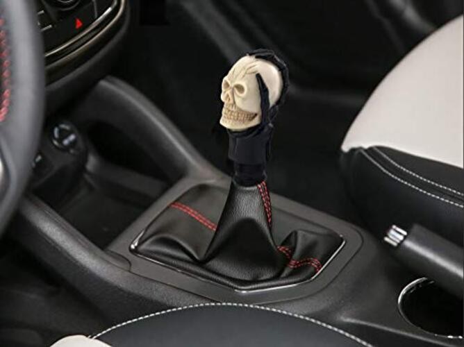 Skull Manual Car Knob Shifter – Auto Gear Shift Handle – Magic Skeleton Beige