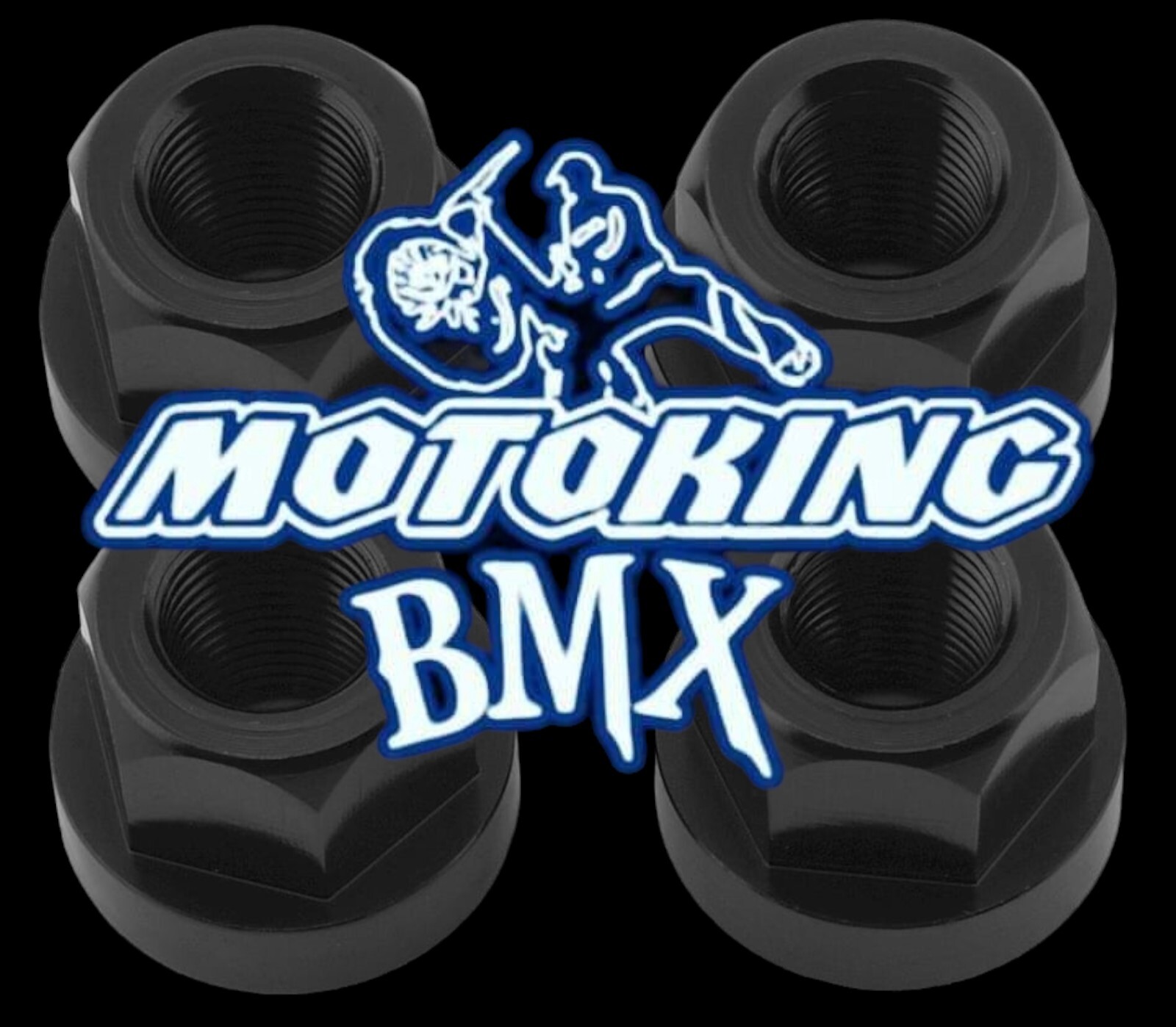 MOTOKING BMX ALLOY 3/8″x26t (10MM) AXLE NUTS BLACK