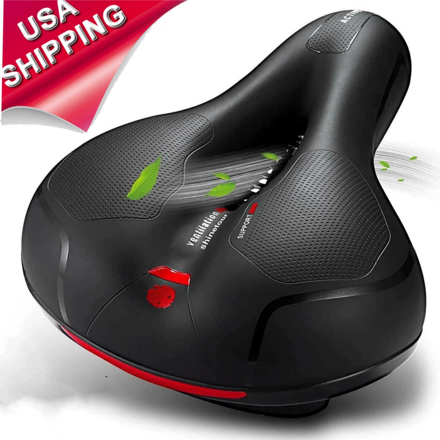 Extra Wide Big Bum Bike Bicycle Saddle Seat Gel Cushion Sporty Soft Comfort Pad.
