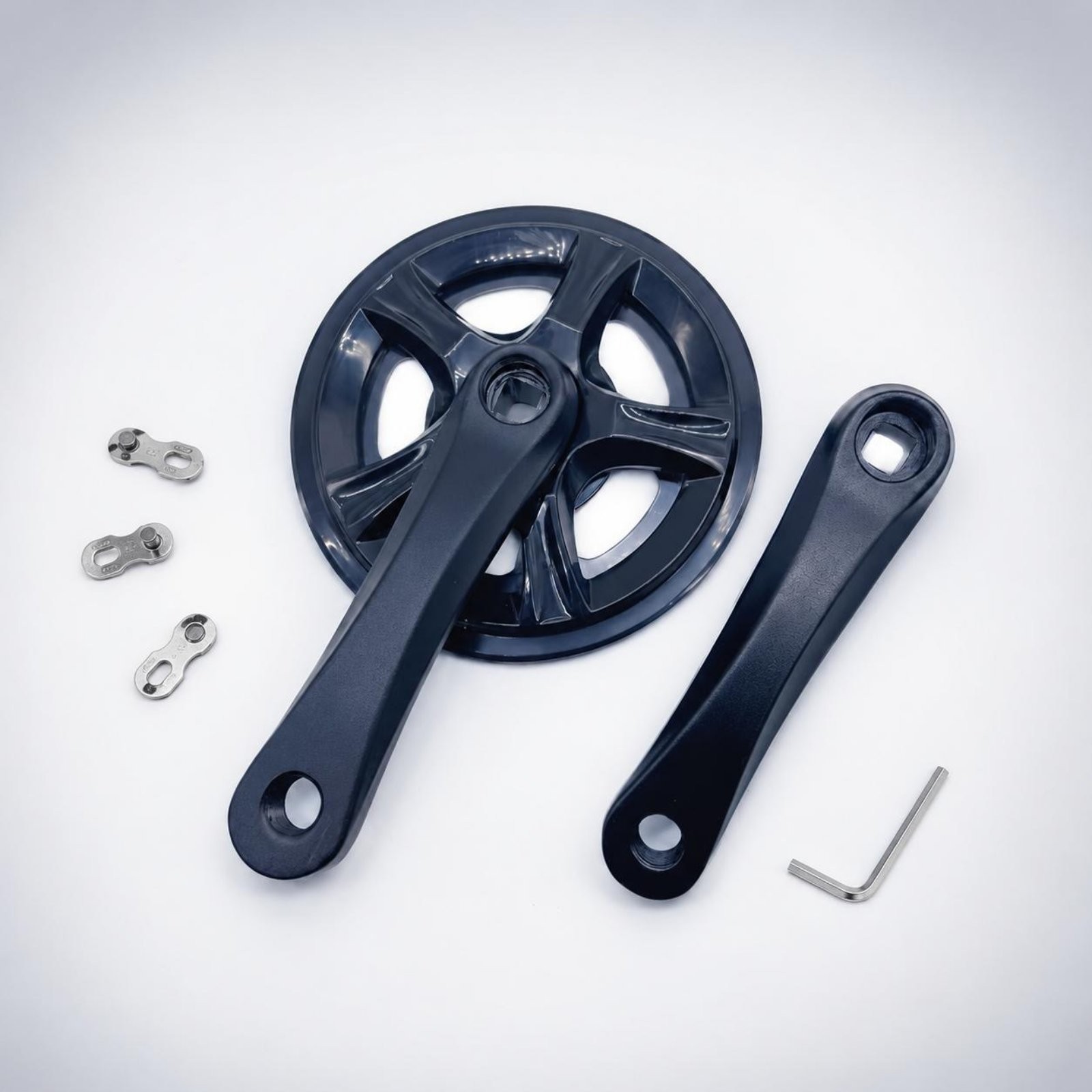 127mm Crank Arms Easy Renewal Folding Bike Crankset Replacement Set for