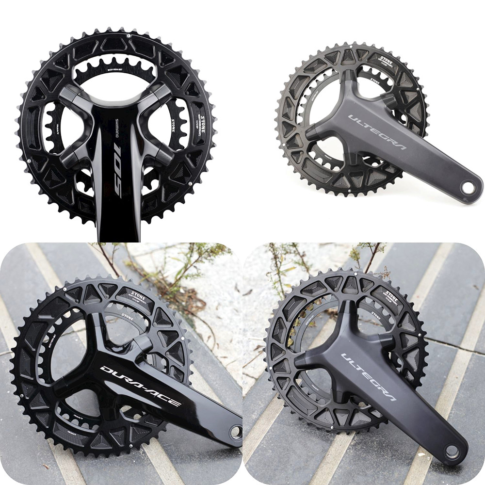 STONE Double Chainring BCD110 4 Arm for SHIMANO R7100 R8100 R9200 Road Bike Ring