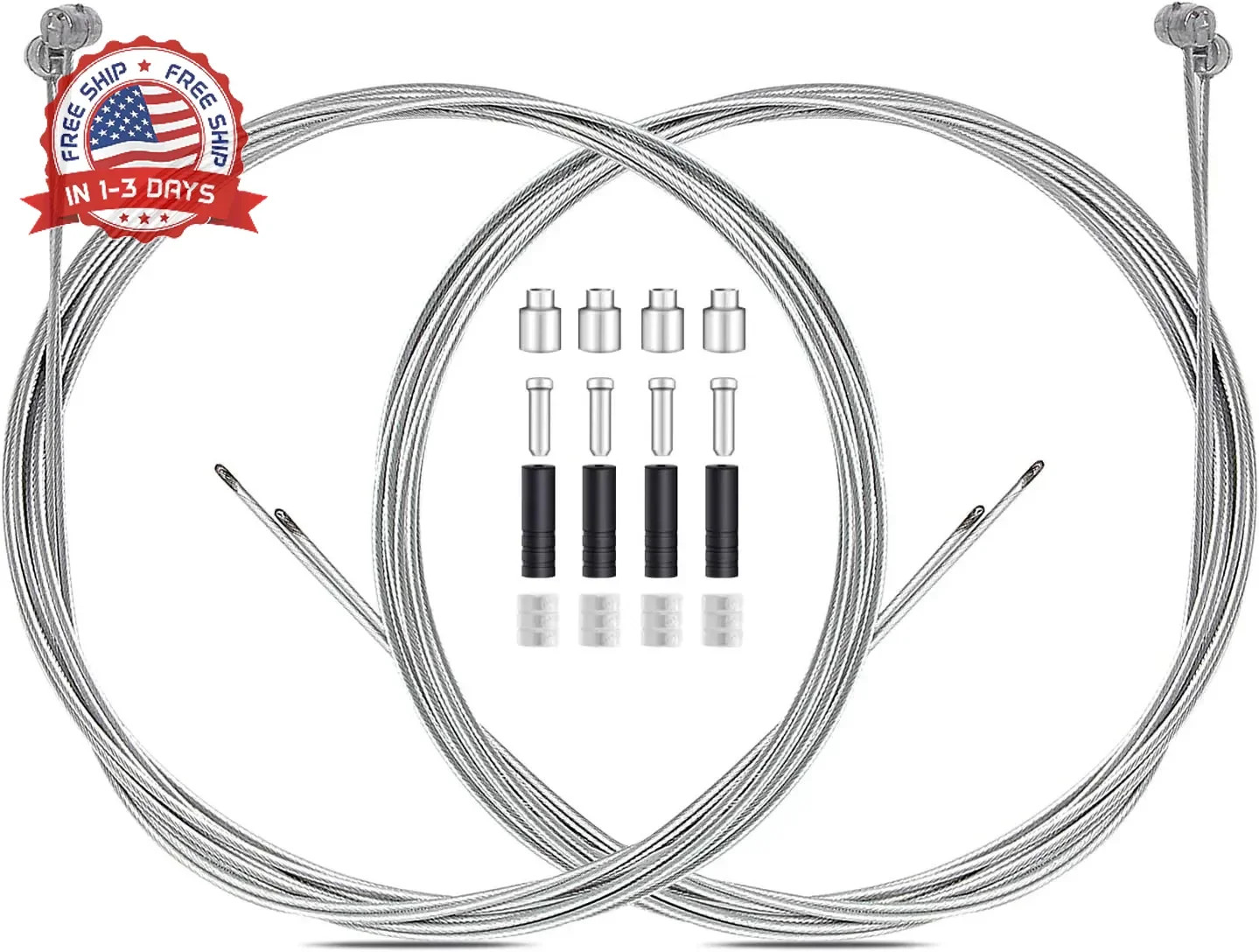 4PCS Premium Bike Brake Cable Set,Universal Standard Bicycle Brake Cable, Profes