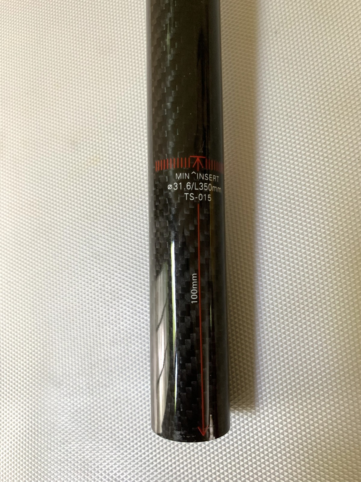 Brand New Toseek Carbon Fiber Road Bike Seatpost 31.6 Dia x 350 L mm