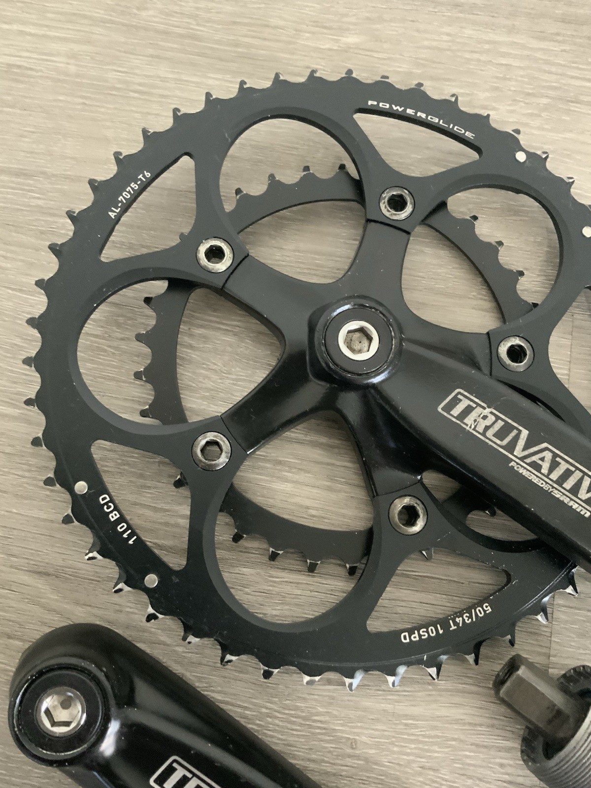 TRUVATIV ISO FLOW CRANKSET DOUBLE 53-39 TOOTH 10 OR 9 SPEED TRUVATIV BB 175 ARMS