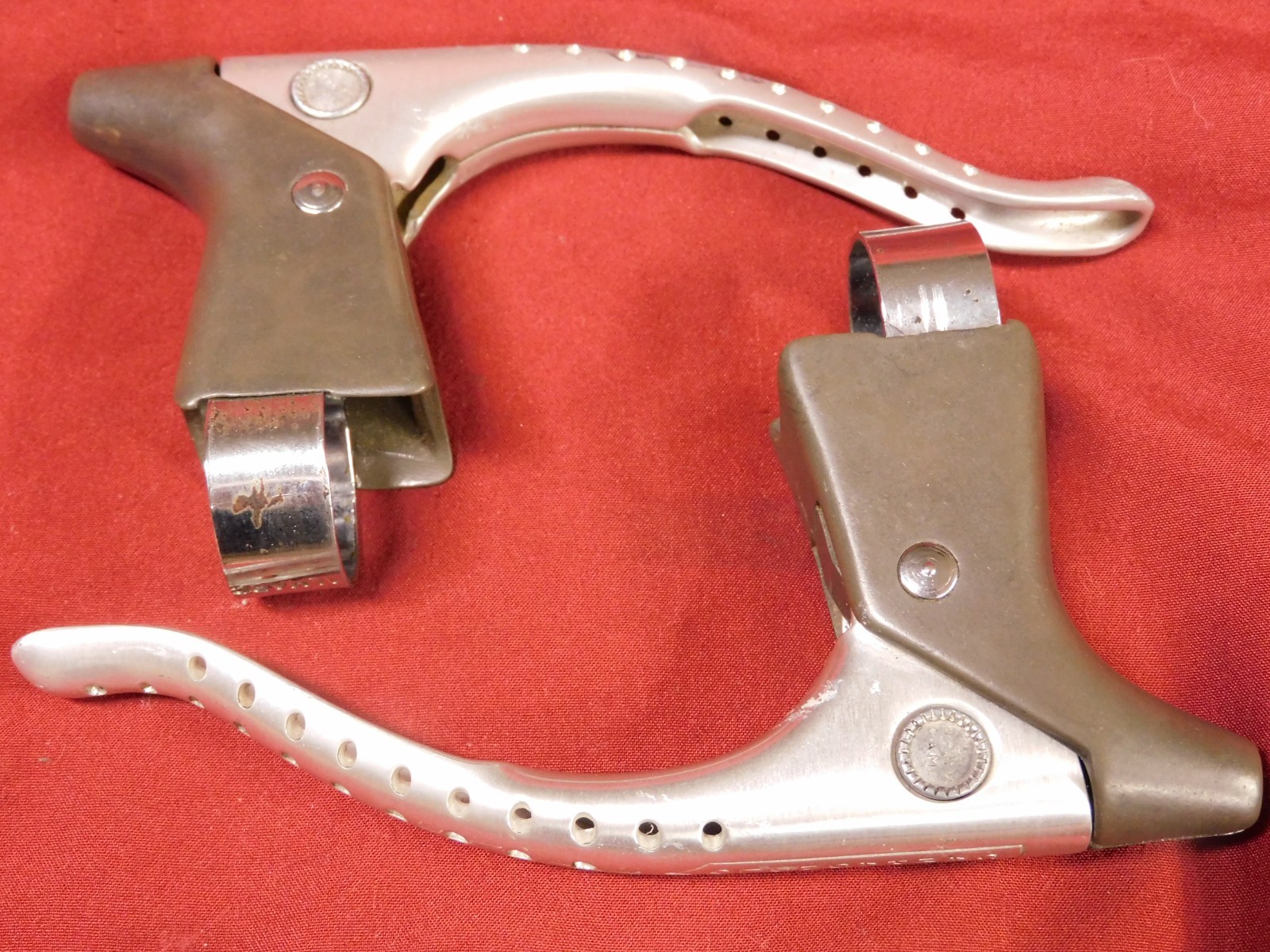 Vintage Campagnolo Super Record F & R #4062 Drilled Brake Levers NO Hoods