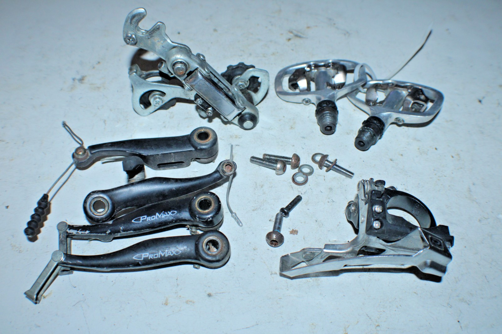 Shimano Promax Groupset Front Rear Derailleurs Brakes Pedals FD-M599-10 PD-A520~