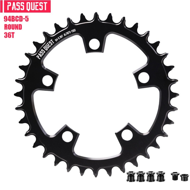 PASS QUEST 94 BCD 5Arm Bicycle Chain wheel ROUND Narrow Wide Chainring 32-40T US