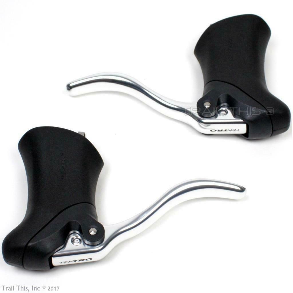Tektro RL340 Pair/Set of Road Bike Brake Aero Short-Pull Levers BLACK/SILVER